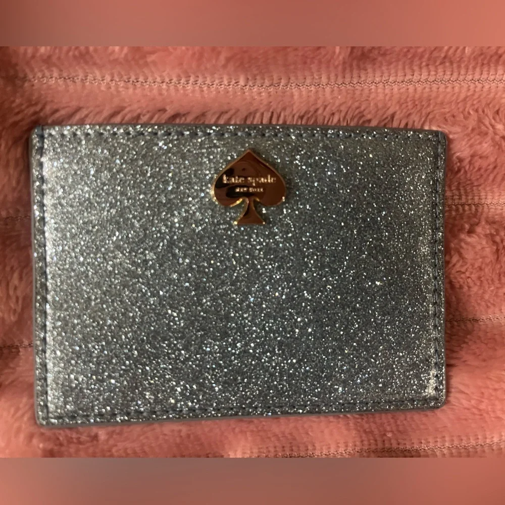 Kate Spade Sparkling Silver Card Holder